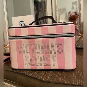 Victoria's Secret Signature Stripe Runway Vanity Case